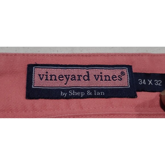 Vineyard Vines Pants Mens 34 x 32 Salmon Coral Pink Breaker Chino Casual Preppy - Picture 6 of 9